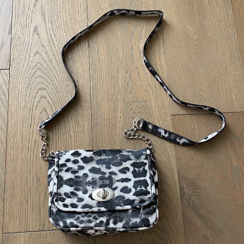 Target Black and White Animal Print Cross Body Bag
